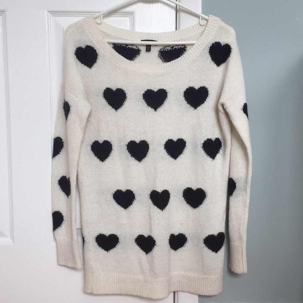 Black hearts long Express Sweater